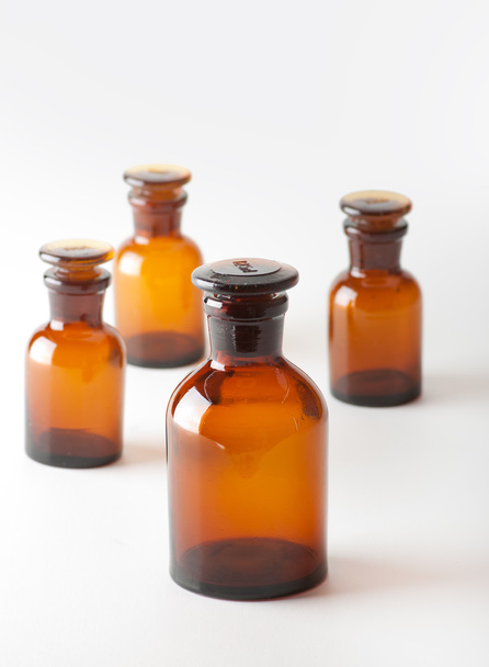 Small chemical glass bottles - Foto, imagen