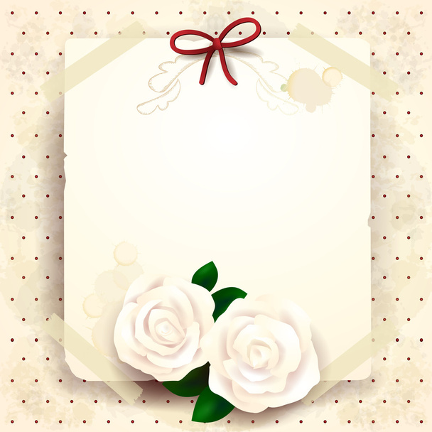 Romantic background with roses - Vector, imagen