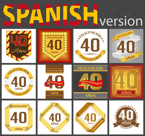 Conjunto español de plantillas número 40
 - Vector, Imagen