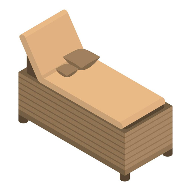 Beach tropical chair icon, isometric style - Vektör, Görsel