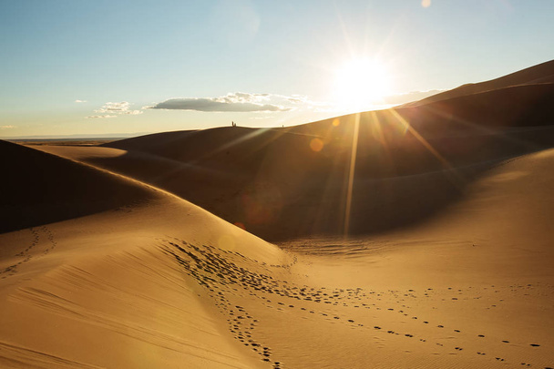 Beautiful sand dunes in the desert - Фото, изображение