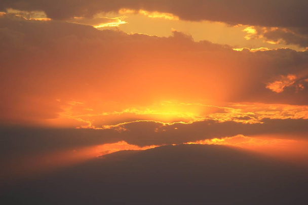 Beautiful Sunset Background. Golden Color - Photo, Image