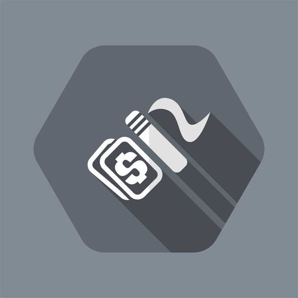 Ilustração vetorial de um ícone isolado de pagamento de fumaça
 - Vetor, Imagem