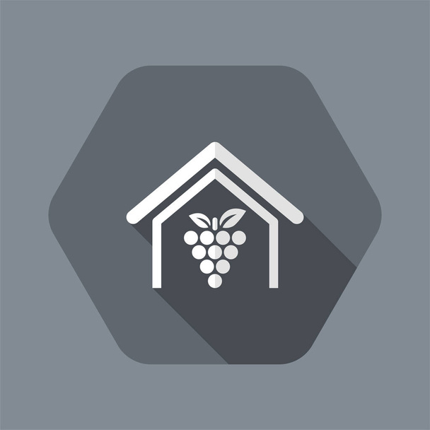 Ilustración vectorial del icono aislado de una explotación vinícola
 - Vector, Imagen