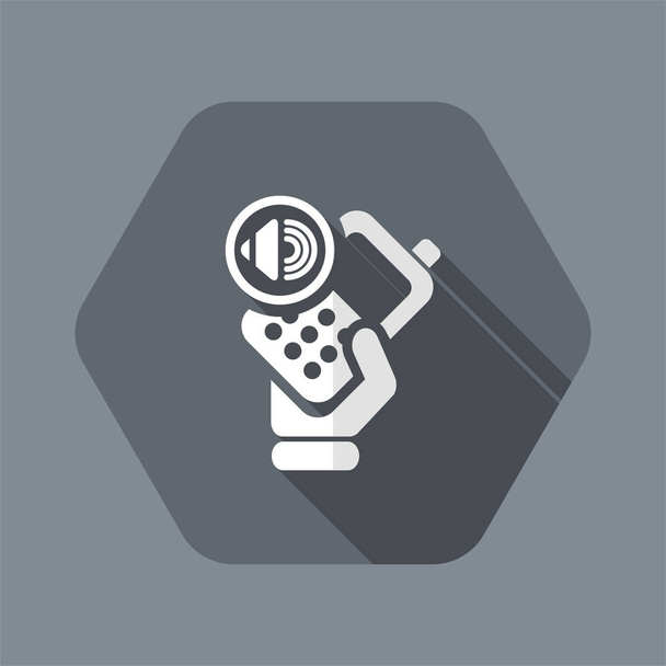 Vector illustration of single isolated audio phone icon - Vector, Image