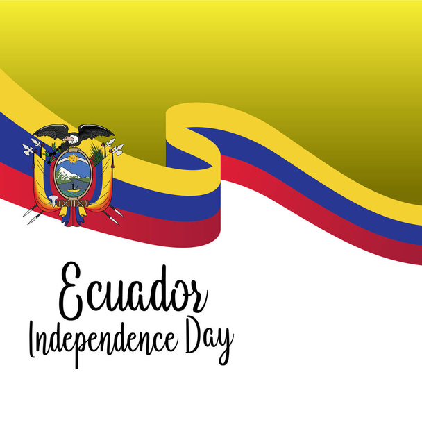 Ecuador függetlenség napja háttér sablon-Vector - Vektor, kép