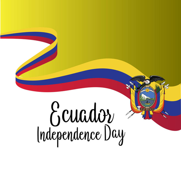 Ecuador Independence Day achtergrond sjabloon-vector - Vector, afbeelding