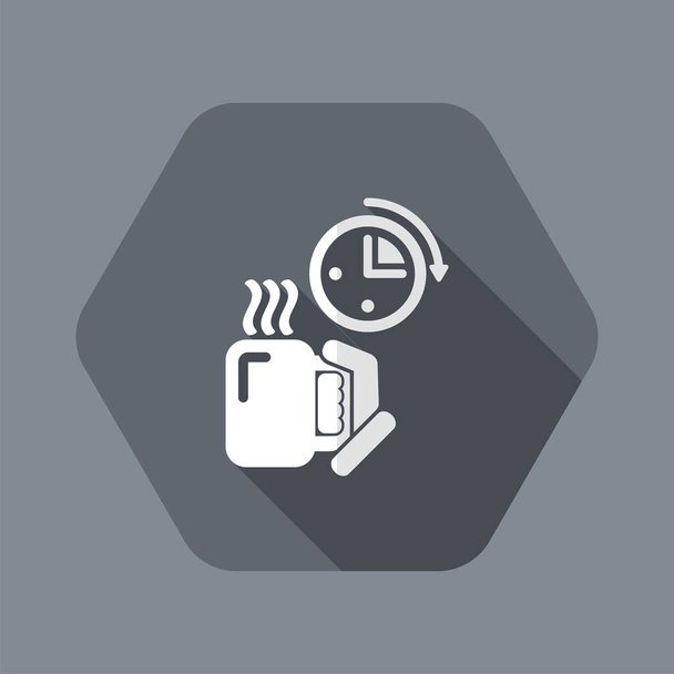 kávé idő ikon - Vektor, kép