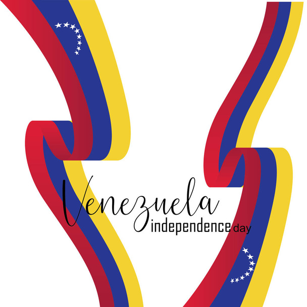 Vector illustratie van Happy Venezuela Independence Day - Vector, afbeelding