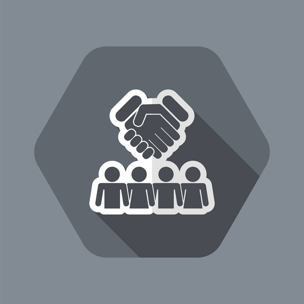 ikona skupiny dohody - Vektor, obrázek