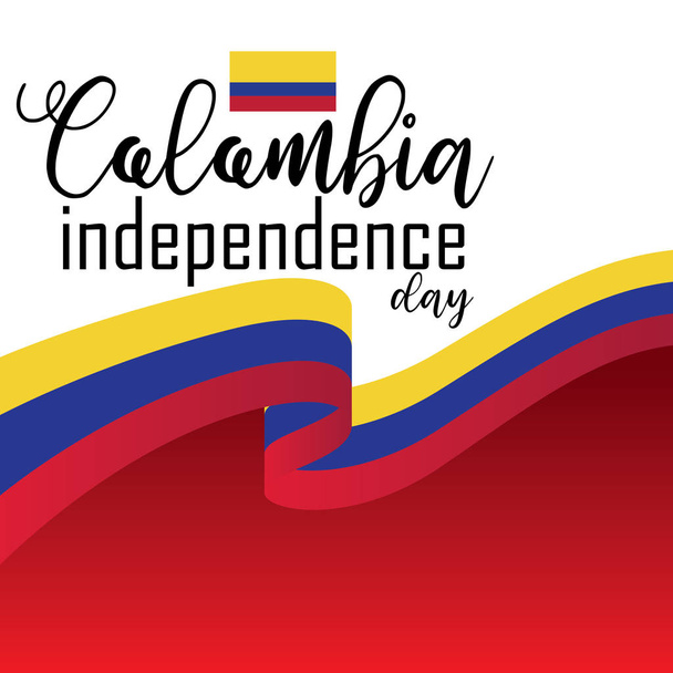 Mutlu Kolombiya Bağımsızlık Günü vektör - Vektör, Görsel