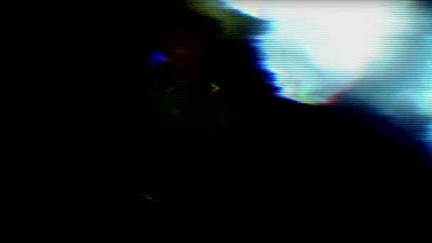 Multi-gekleurde digitale cyberpunk psychedelische animatie achtergrond.  - Video