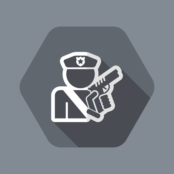 Икона полицейского
 - Вектор,изображение