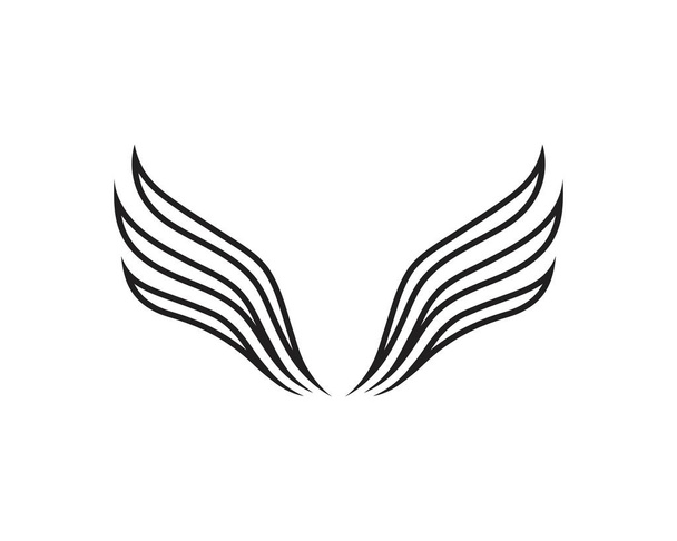 Wing black Logo Template vector illustration design vector - Vector, Image