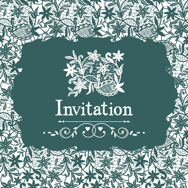 Lace invitation - Vetor, Imagem