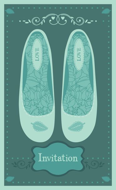 Wedding shoes - Вектор,изображение