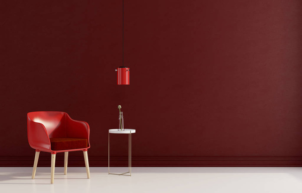 Composition intérieure avec une chaise rouge
 - Photo, image