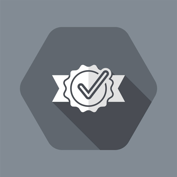 Approval check - Vector flat minimal icon - Vector, Image