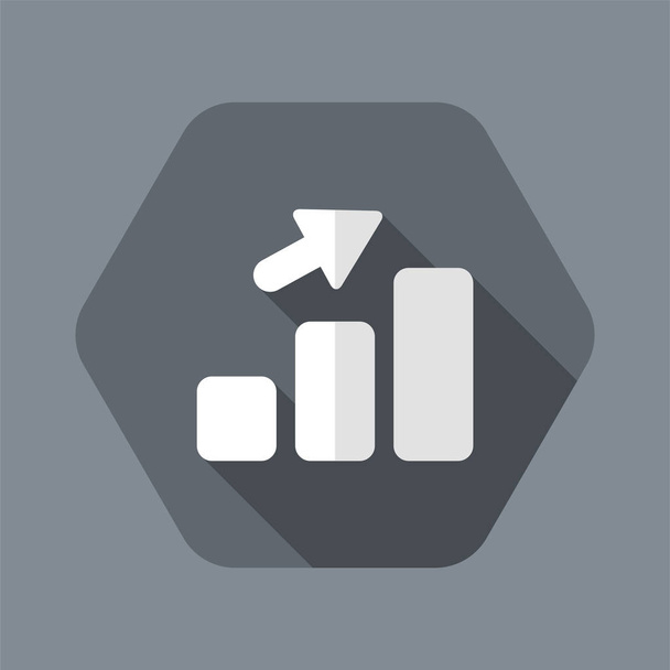 Increasing report flat icon - Vector, Image