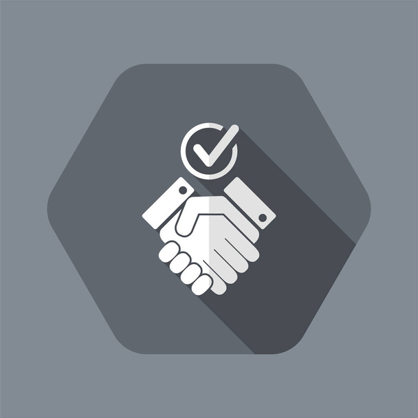 Kontrola dohody ploché ikony - Vektor, obrázek