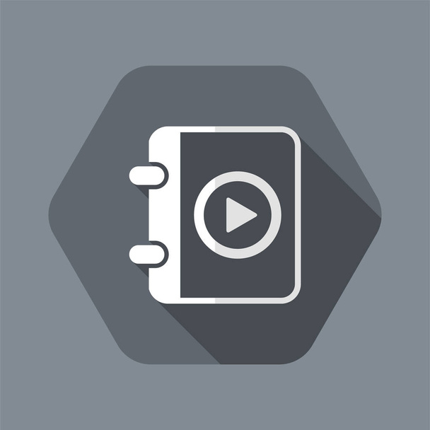 Multimedia playlist - minimale pictogram - Vector, afbeelding