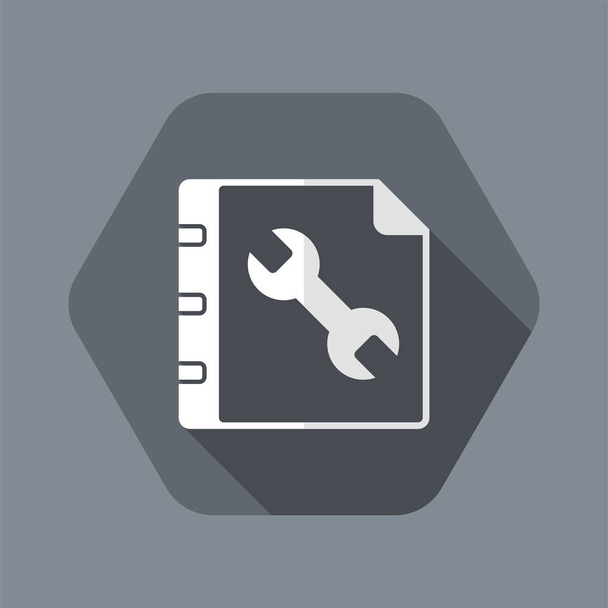 Felhasználói útmutató könyv - minimális ikon - Vektor, kép