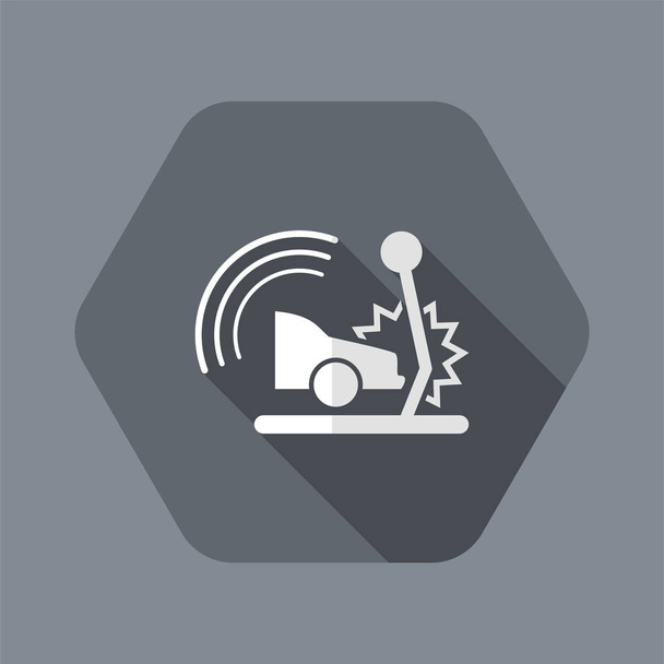 Protección por satélite para accidentes de coche - Vector icono web
 - Vector, Imagen