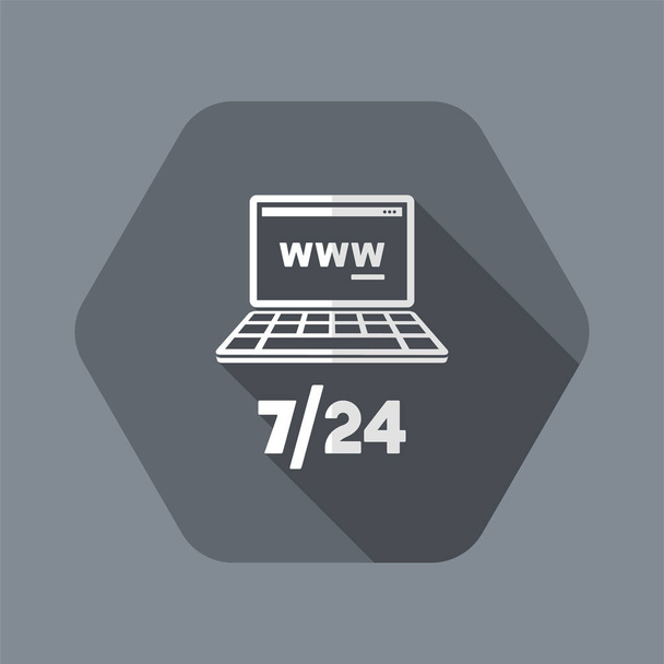 7/24 usługi sieci web - wektor web ikonę - Wektor, obraz