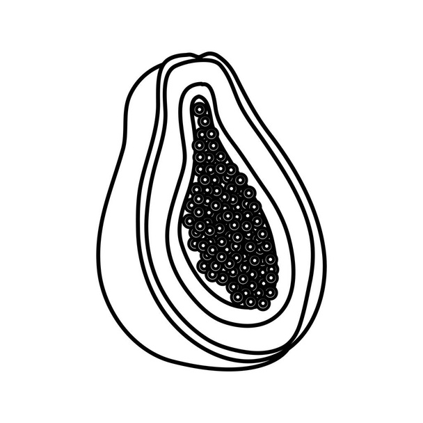 Papayo-Symbol für frisches Obst - Vektor, Bild