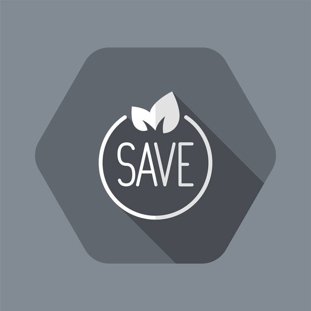 Saving nature symbol - Ícone web vetorial
 - Vetor, Imagem