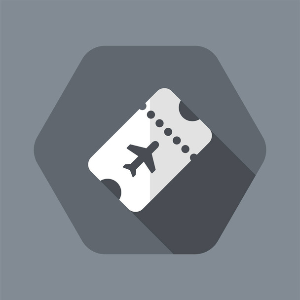 Airline ticket - Vector web icon - Vector, Image