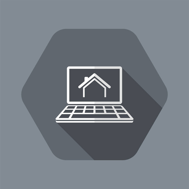 Real estate honlap - vektor lapos ikon - Vektor, kép