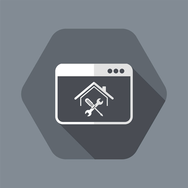 Home repair assistance service - Vector icon for computer websit - Vector, Image