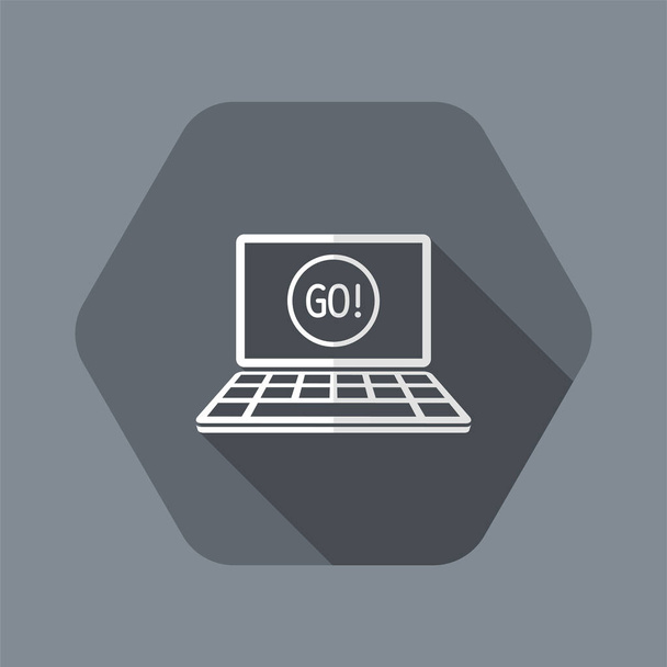 Git! sayfa - Bilgisayar web sitesi veya uygulama için vektör simgesi - Vektör, Görsel