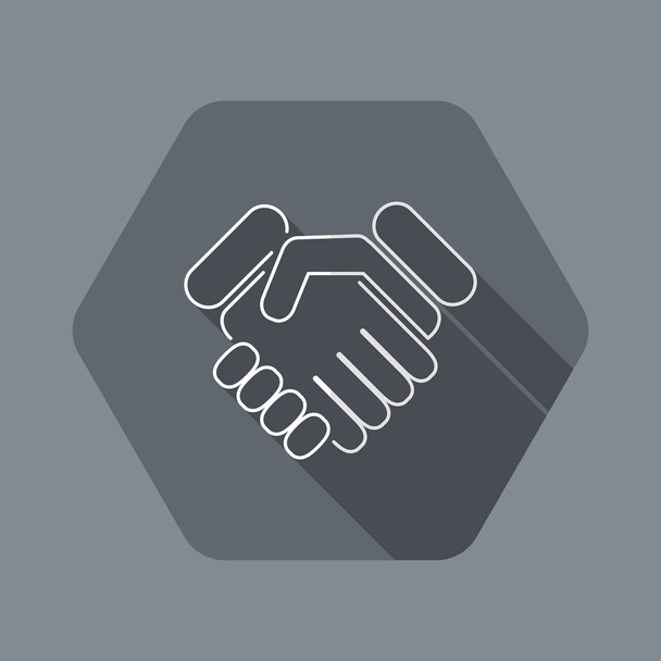 Handshake ikona - tenké série - Vektor, obrázek