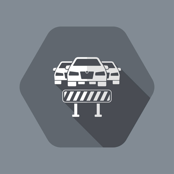 Road barrier and cars - Vector, Image