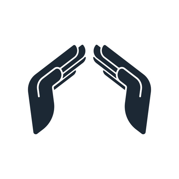 Protective hands icon - Vektör, Görsel