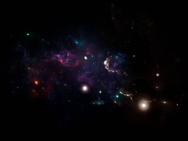 Planètes, galaxie, Univers, Ciel étoilé nocturne, Voie lactée galaxie avec étoiles et poussière spatiale dans l'univers, Photographie longue exposition, avec grain
. - Photo, image