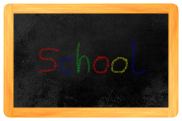 School on a black board - Fotó, kép