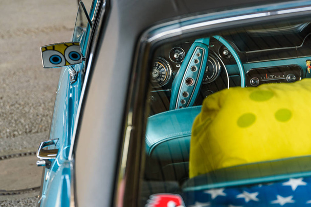 Américain classique voiture bleu peinture brillant
 - Photo, image