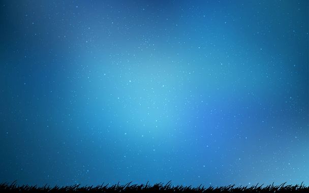 Light BLUE vector background with astronomical stars. - Vector, Image