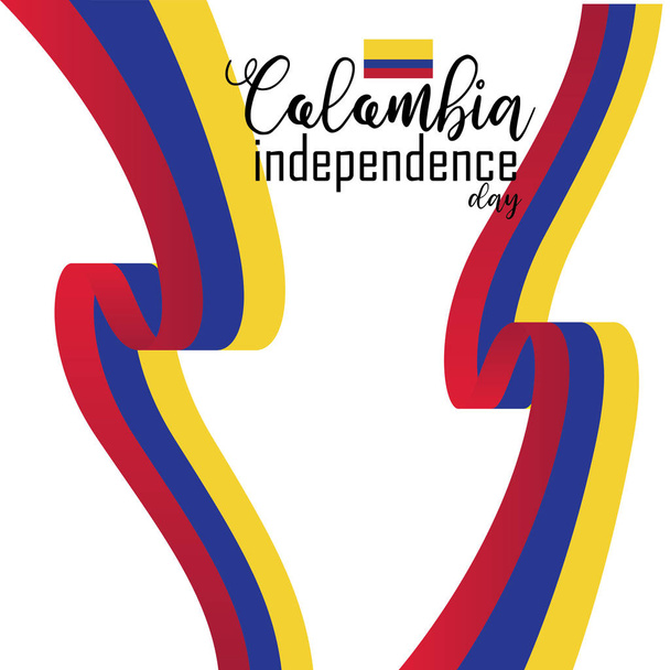 Gelukkig Colombia Independence Day vector - Vector, afbeelding