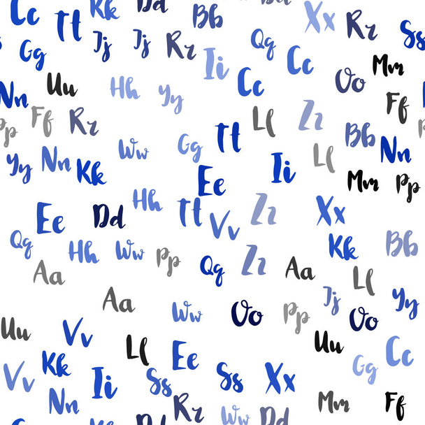 Modèle sans couture vecteur bleu clair avec symboles ABC
. - Vecteur, image