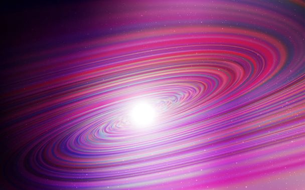 dunkelviolette, rosa Vektorschablone mit Raumsternen. - Vektor, Bild
