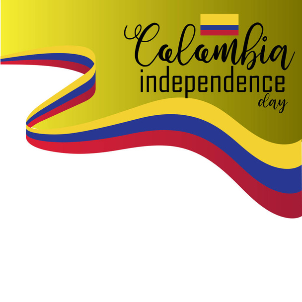 Gelukkig Colombia Independence Day vector - Vector, afbeelding