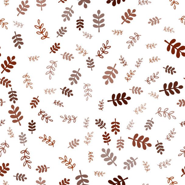Dark Red vector seamless elegant wallpaper with leaves, branches. - Vector, Imagen
