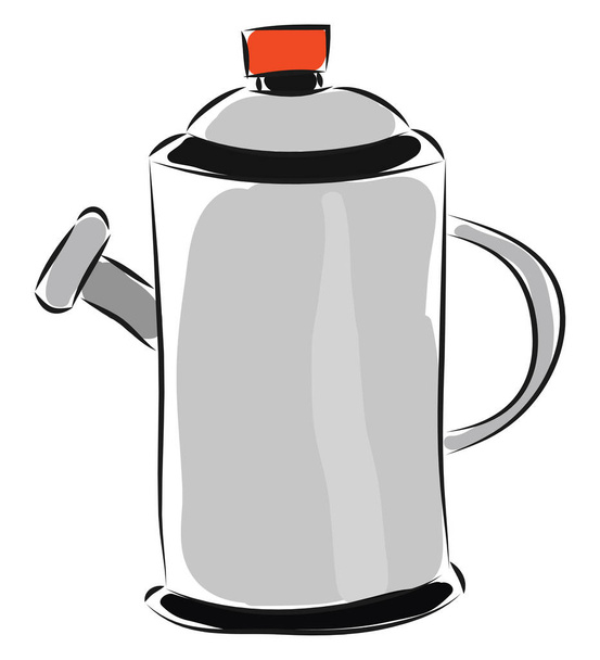 Teapot hand drawn design, illustration, vector on white backgrou - Vector, afbeelding