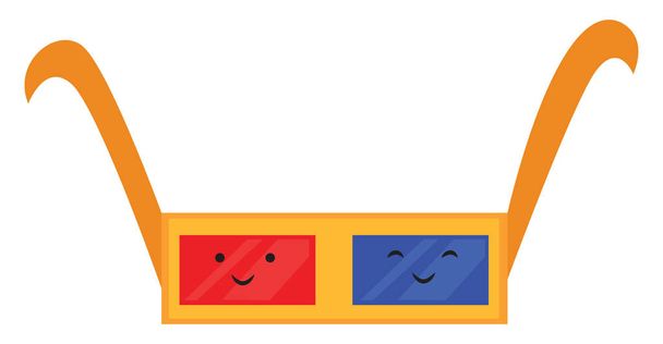 Emoji από ένα πολύχρωμο φιλμ γυαλί, διάνυσμα ή έγχρωμη απεικόνιση - Διάνυσμα, εικόνα