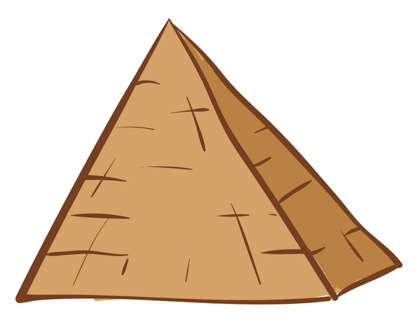 Clipart pyramidi asetettu eristetty valkoisella pohjalla katsottuna edestakaisin
 - Vektori, kuva
