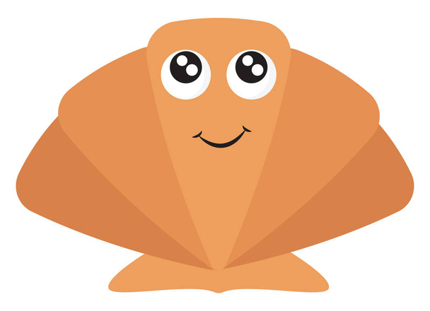 Emoji van de lachende clamshell set geïsoleerd op witte achtergrond  - Vector, afbeelding